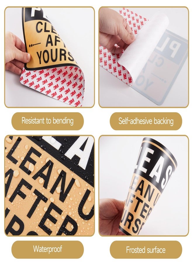 LUHIMO 2PCS Please Clean Up After Yourself Sign for Bathroom and Kitchen，Self-Adhesive Waterproof Keep This Area Clean Rules Sticker for Home, Business, Office, Shared Kitchen,Break Room and School - Image 5